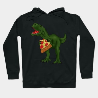 T-rex Dinosaur Eating Pizza Hoodie